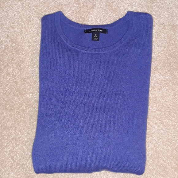 LAND'S END Long Sleeve 100% "Kaschmir" Crewneck Size 14-16 (L) - Picture 1 of 4